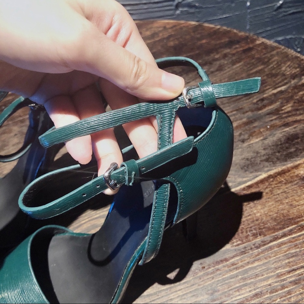 Alexander Wang double strap green heels pumps 37 - Picture 3 of 6